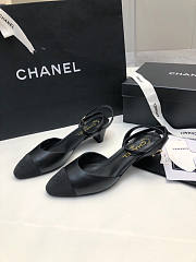 Chanel Slingback Black Sandal 4cm - 3