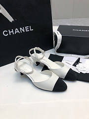 Chanel Slingback White Sandal 4cm - 1