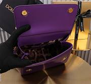 Dolce & Gabbana Purple Small Sicily Handbag Patent 18cm - 4