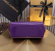 Dolce & Gabbana Purple Small Sicily Handbag Patent 18cm - 2