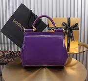 Dolce & Gabbana Purple Medium Sicily Handbag Patent 20cm - 3