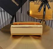 Dolce & Gabbana Gold Small Sicily Handbag Patent 18cm - 5