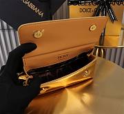 Dolce & Gabbana Gold Small Sicily Handbag Patent 18cm - 2