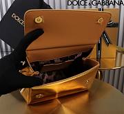 Dolce & Gabbana Gold Medium Sicily Handbag Patent 20cm - 5