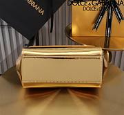 Dolce & Gabbana Gold Medium Sicily Handbag Patent 20cm - 2