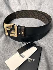 Fendi FF Motif Reversible Belt Gold 4cm - 5