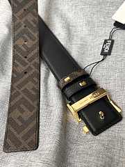 Fendi FF Motif Reversible Belt Gold 4cm - 3