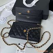 Chanel WOC Black Gold Hardware With Magnetic Closure Size 19.5 cm - 4