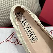 Roger Vivier Viv' Pockette Leather Ballet Flats White - 3