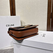 Celine Triomphe Bag Canvas Calfskin Tan 22x15.5x6cm - 4