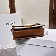 Celine Triomphe Bag Canvas Calfskin White 22x15.5x6cm - 3