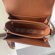 Celine Triomphe Bag Textile Calfskin Natural Tan 22x15.5x6cm - 6