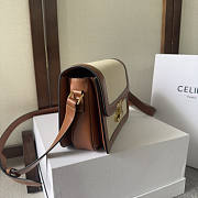 Celine Triomphe Bag Textile Calfskin Natural Tan 22x15.5x6cm - 4