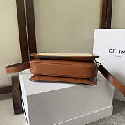 Celine Triomphe Bag Textile Calfskin Natural Tan 22x15.5x6cm - 5