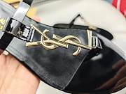 YSL Cassandra Black Gold Sandals - 5