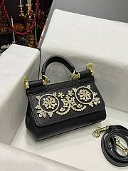 Dolce & Gabbana Small Sicily Handbag Black 19x13x6cm - 1