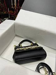 Dolce & Gabbana Small Sicily Handbag Black 19x13x6cm - 5