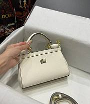 Dolce & Gabbana Small Sicily Handbag White 19x13x6cm - 5