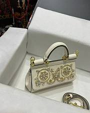 Dolce & Gabbana Small Sicily Handbag White 19x13x6cm - 4