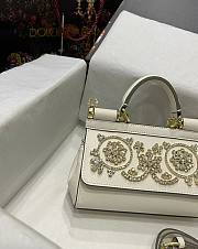 Dolce & Gabbana Small Sicily Handbag White 19x13x6cm - 2