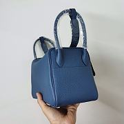 Hermes Lindy 30 Togo Blue 30cm - 6