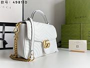 Gucci GG Marmont Small Top Handle White Bag 27x19x10.5cm - 4