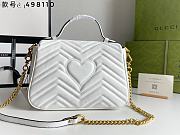 Gucci GG Marmont Small Top Handle White Bag 27x19x10.5cm - 2