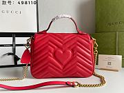 Gucci GG Marmont Small Top Handle Red Bag 27x19x10.5cm - 4