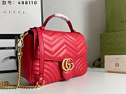 Gucci GG Marmont Small Top Handle Red Bag 27x19x10.5cm - 3