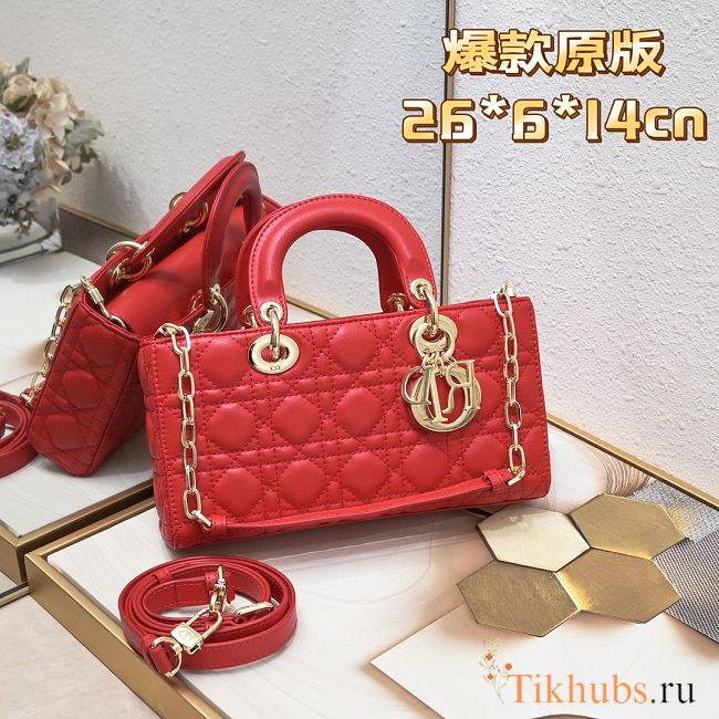 Dior Medium Lady D-joy Red Gold 26x6x14cm - 1