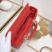 Dior Medium Lady D-joy Red Gold 26x6x14cm - 5