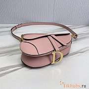 Dior Saddle With Strap Light Pink 25.5x20x6.5cm - 5