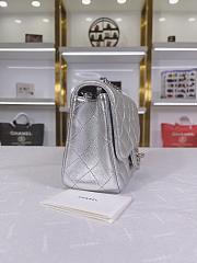 Chanel Mini Flap Bag Silver 17cm - 2