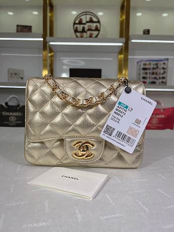 Chanel Mini Flap Bag Gold 17cm