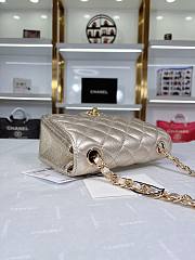 Chanel Mini Flap Bag Gold 17cm - 4