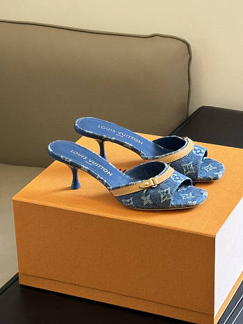 Louis Vuitton LV Neo Revival Mule Blue 5.5cm