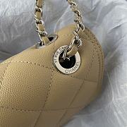 Chanel Flap Bag Beige Caviar 25x17x6.5cm - 5