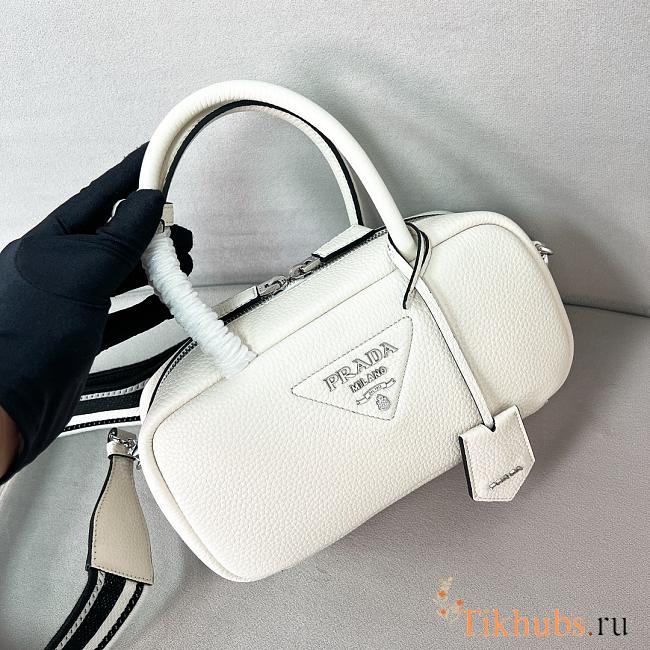 Prada Logo Handbag White 24x12x8.5cm - 1