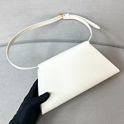 Prada Medium Brushed Leather Handbag White 28.5x14x7cm - 2