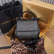 Dolce & Gabbana Medium Sicily Rhinestone Shoulder Bag 20cm - 1