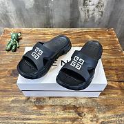 Givenchy Marshmallow 4G Rubber Slide Sandals Black - 1