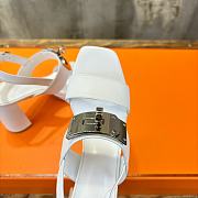 Hermes Ilona 90 Sandal White Heel - 4