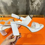 Hermes Ilona 90 Sandal White Heel - 3