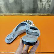 Hermes Innocente Slingback Suede Blue - 5