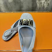 Hermes Innocente Slingback Suede Blue - 2