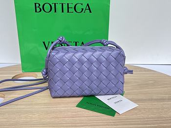 Bottega Veneta Mini Loop Camera Bag Purple 17x10x6cm