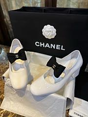 Chanel Mary Janes Shoes Polished Calfskin White - 4