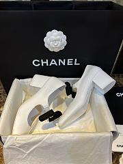 Chanel Mary Janes Shoes Polished Calfskin White - 3