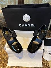 Chanel Mary Janes Shoes Polished Calfskin Black - 4