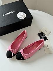 Chanel Ballerina Flat Pink Black - 4